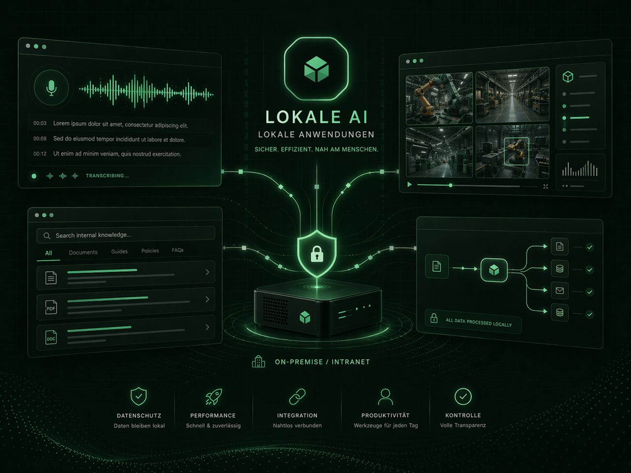 Local AI application dashboard